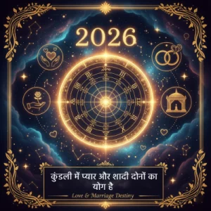 क्या मेरी कुंडली में 2026 में प्यार और शादी दोनों का योग है