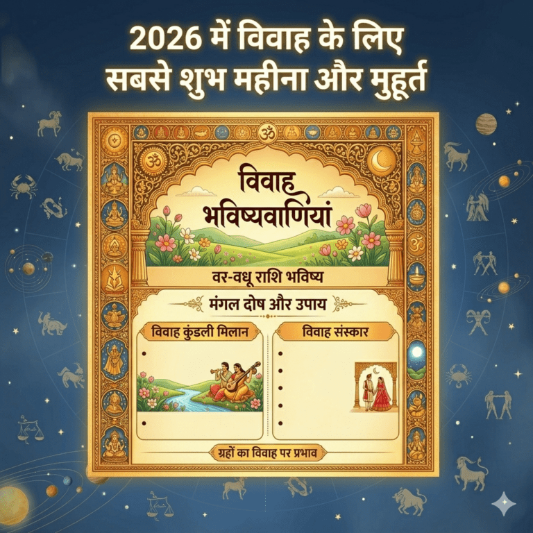 2026 में शादी के लिए सबसे शुभ महीना और मुहूर्त कौन सा है?